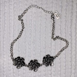 American Eagle Silver Flower Choker